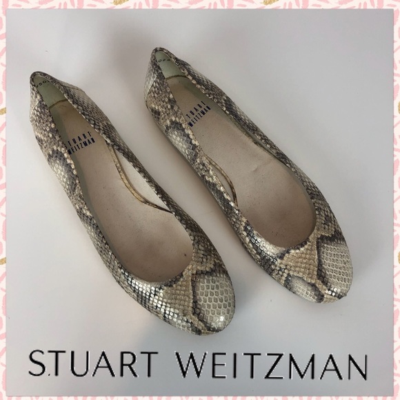 Stuart Weitzman Snakeskin Ballet Flats - Picture 2 of 7